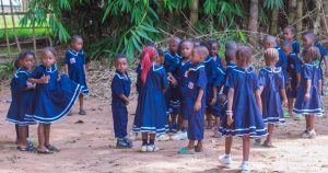 Niños y niñas de Educación Inicial Fe y Alegría R.D. Congo
