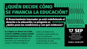 ¿Quién decide cómo se financia la educación?