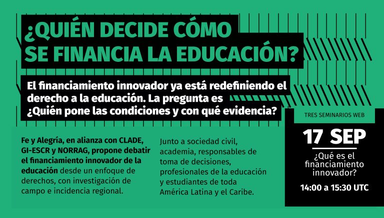 ¿Quién decide cómo se financia la educación?